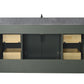 Vanity Art VA5060-SVG 60 Inch Single Sink Bathroom Vanity in Vintage Green with Marble Countertop & Backsplash - Vanity Art VA5060-SVG