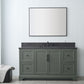 Vanity Art VA5060-SVG 60 Inch Single Sink Bathroom Vanity in Vintage Green with Marble Countertop & Backsplash - Vanity Art VA5060-SVG