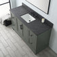 Vanity Art VA5060-SVG 60 Inch Single Sink Bathroom Vanity in Vintage Green with Marble Countertop & Backsplash - Vanity Art VA5060-SVG