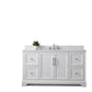 Vanity Art VA5060-SW 60 Inch Single Sink Bathroom Vanity in White with Marble Countertop & Backsplash - Vanity Art VA5060-SW