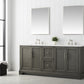 Vanity Art VA5072-DSG 72 Inch Double Sink Bathroom Vanity in Gray with Marble Countertop & Backsplash - Vanity Art VA5072-DSG