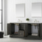 Vanity Art VA5072-DSG 72 Inch Double Sink Bathroom Vanity in Gray with Marble Countertop & Backsplash - Vanity Art VA5072-DSG