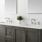 Vanity Art VA5072-DSG 72 Inch Double Sink Bathroom Vanity in Gray with Marble Countertop & Backsplash - Vanity Art VA5072-DSG