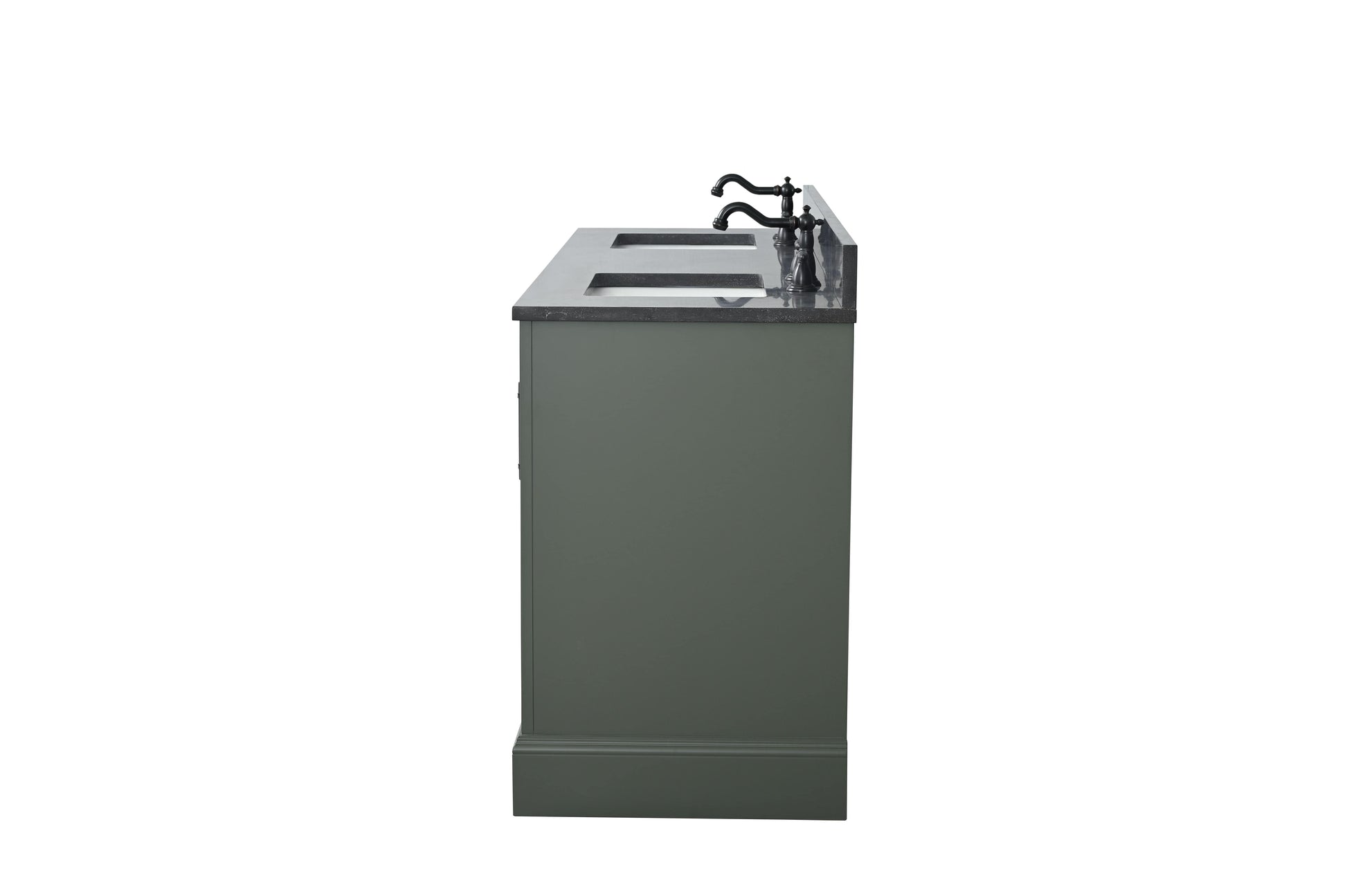 Vanity Art VA5072-DVG 72 Inch Double Sink Bathroom Vanity in Vintage Green with Marble Countertop & Backsplash - Vanity Art VA5072-DVG