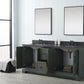 Vanity Art VA5072-DVG 72 Inch Double Sink Bathroom Vanity in Vintage Green with Marble Countertop & Backsplash - Vanity Art VA5072-DVG