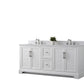 Vanity Art VA5072-DW 72 Inch Double Sink Bathroom Vanity in White with Marble Countertop & Backsplash - Vanity Art VA5072-DW