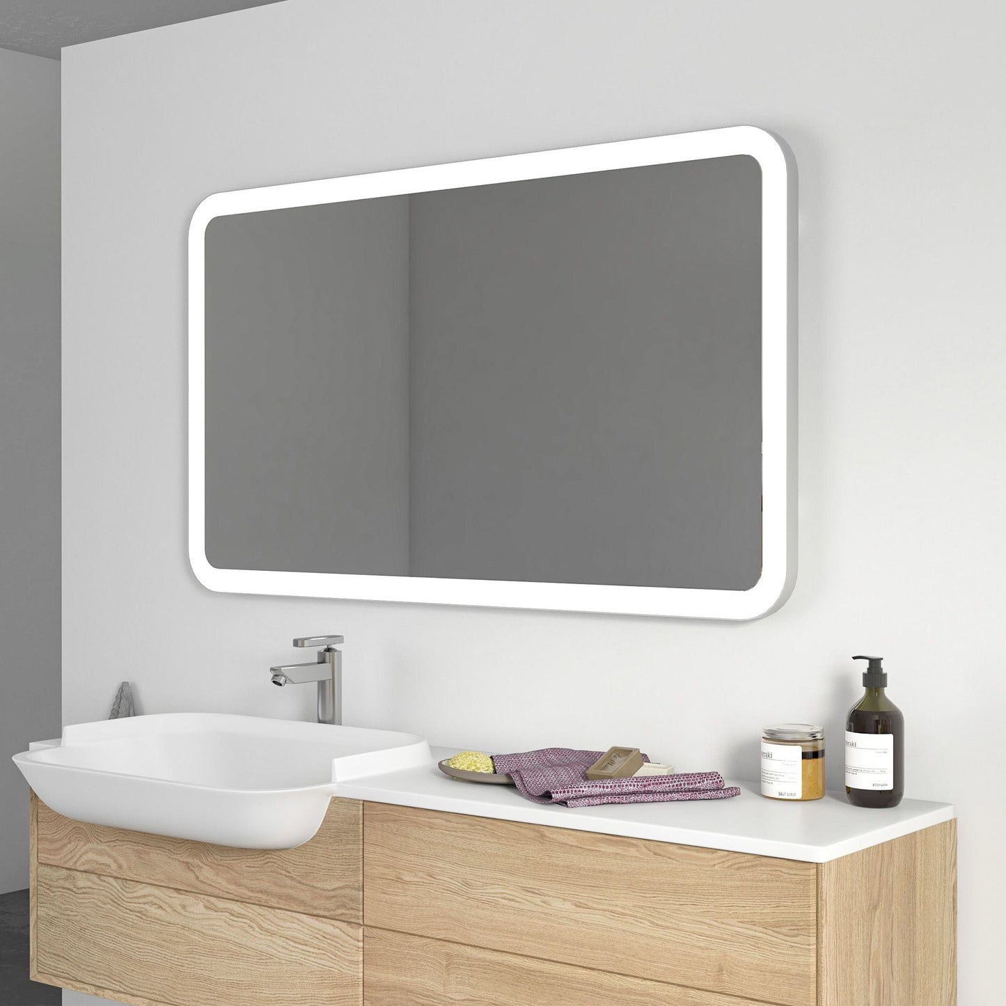 Vanity Art VA59R Rectangular 47.5 Inch x 27.5 Inch LED Mirror with Touch Sensor - Vanity Art VA59R