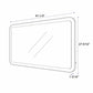 Vanity Art VA59R Rectangular 47.5 Inch x 27.5 Inch LED Mirror with Touch Sensor - Vanity Art VA59R