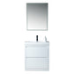 Vanity Art VA6030WF 30 Inch Single Sink Bathroom Vanity in White with Resin Top - Vanity Art VA6030WF