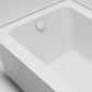 Vanity Art VA6301-L-LEFT-PW 60 Inch Acrylic Alcove Skirt Soaking Bathtub with Left Drain in Pure White Finish - Vanity Art VA6301-L-LEFT-PW