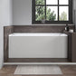 Vanity Art VA6301-M-LEFT-TG 54 Inch Acrylic Alcove Skirt Soaking Bathtub with Left Drain in Titanium Gold Finish- Vanity Art VA6301-M-LEFT-TG