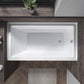 Vanity Art VA6301-M-RIGHT-PC 54 Inch Acrylic Alcove Skirt Soaking Bathtub with Right Drain in Polished Chrome Finish - Vanity Art VA6301-M-RIGHT-PC