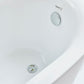 Vanity Art VA6512-L 71 Inch Freestanding White Acrylic Bathtub with Polished Chrome Finish - Vanity Art VA6512-L