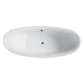 Vanity Art VA6513 68 Inch Freestanding White Acrylic Bathtub with Polished Chrome Finish - Vanity Art VA6513