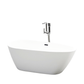 Vanity Art VA6515-S-MB 59 Inch Freestanding White Acrylic Bathtub with Overflow And Pop-Up Drain - Vanity Art VA6515-S-MB