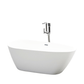 Vanity Art VA6515-S-PC 59 Inch Freestanding White Acrylic Bathtub with Overflow And Pop-Up Drain - Vanity Art VA6515-S-PC