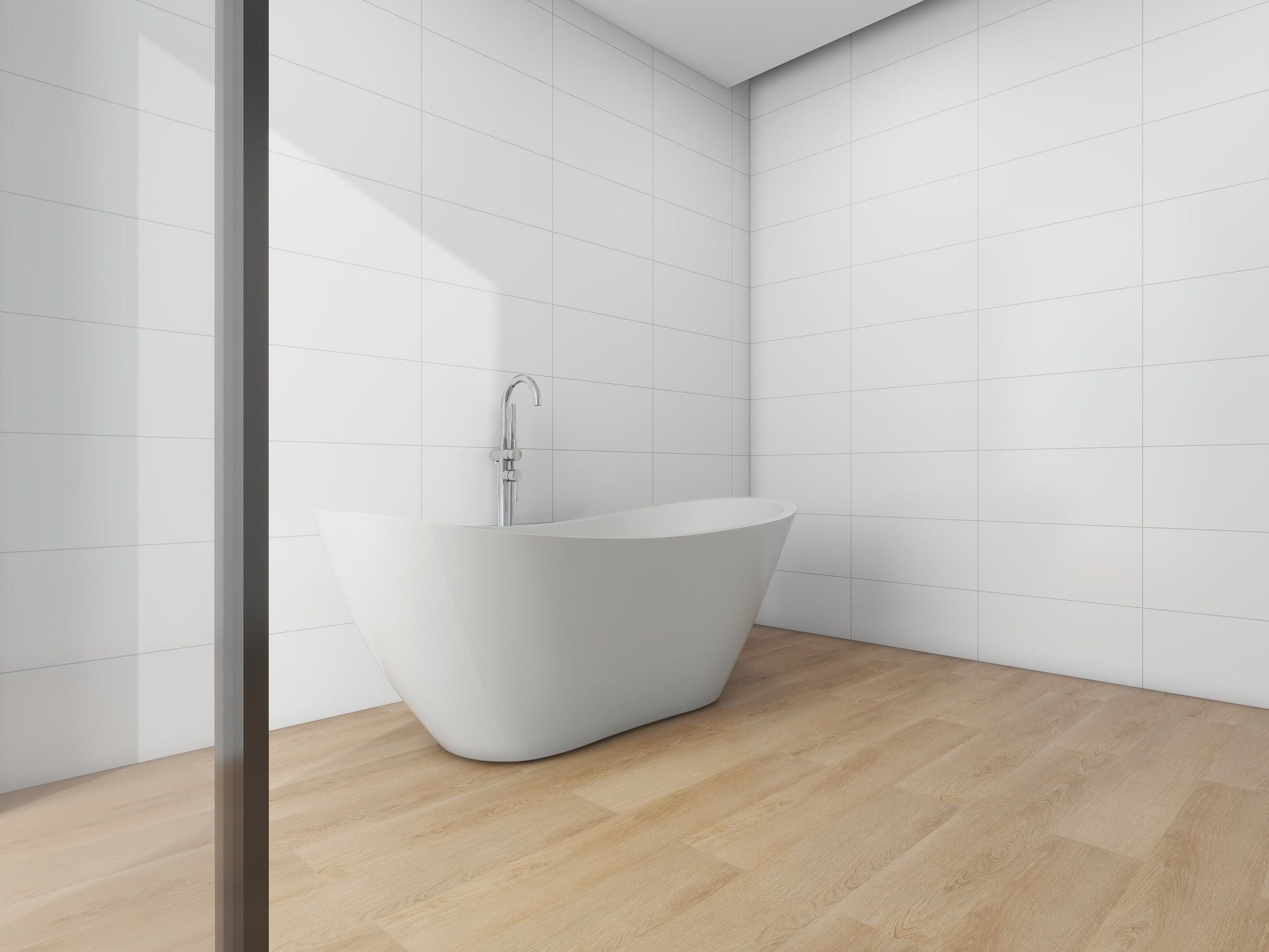 Vanity Art VA6517-BN 71 Inch Freestanding White Acrylic Bathtub with Overflow And Pop-Up Drain - Vanity Art VA6517-BN