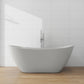 Vanity Art VA6517-MB 71 Inch Freestanding White Acrylic Bathtub with Overflow And Pop-Up Drain - Vanity Art VA6517-MB