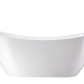 Vanity Art VA6517-PC 71 Inch Freestanding White Acrylic Bathtub with Overflow And Pop-Up Drain - Vanity Art VA6517-PC