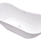 Vanity Art VA6517-PC 71 Inch Freestanding White Acrylic Bathtub with Overflow And Pop-Up Drain - Vanity Art VA6517-PC