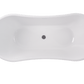 Vanity Art VA6517-PC 71 Inch Freestanding White Acrylic Bathtub with Overflow And Pop-Up Drain - Vanity Art VA6517-PC