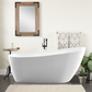 Vanity Art VA6522-L-PC 67 Inch Freestanding White Acrylic Bathtub with Overflow And Pop-Up Drain - Vanity Art VA6522-L-PC