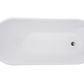 Vanity Art VA6522-L-PC 67 Inch Freestanding White Acrylic Bathtub with Overflow And Pop-Up Drain - Vanity Art VA6522-L-PC