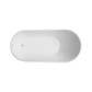 Vanity Art VA6522-L-PW 67 Inch Freestanding White Acrylic Bathtub with Overflow And Pop-Up Drain - Vanity Art VA6522-L-PW