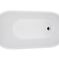 Vanity Art VA6522-S-PC 55 Inch Freestanding White Acrylic Bathtub with Overflow And Pop-Up Drain - Vanity Art VA6522-S-PC