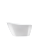 Vanity Art VA6522-S-PW 55 Inch Freestanding White Acrylic Bathtub with Overflow And Pop-Up Drain - Vanity Art VA6522-S-PW