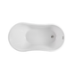 Vanity Art VA6525-BN 54 Inch Freestanding White Acrylic Bathtub with Overflow And Pop-Up Drain - Vanity Art VA6525-BN