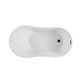 Vanity Art VA6525-MB 54 Inch Freestanding White Acrylic Bathtub with Overflow And Pop-Up Drain - Vanity Art VA6525-MB