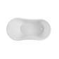 Vanity Art VA6525-PW 54 Inch Freestanding White Acrylic Bathtub with Overflow And Pop-Up Drain - Vanity Art VA6525-PW