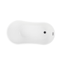 Vanity Art VA6531-MB 55 Inch Freestanding White Acrylic Bathtub with Overflow And Pop-Up Drain - Vanity Art VA6531-MB