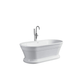 Vanity Art VA6610-L-BN 67 Inch Freestanding White Acrylic Bathtub with Polished Chrome Slotted Overflow And Pop-Up Drain - Vanity Art VA6610-L-BN