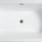 Vanity Art VA6610-L-BN 67 Inch Freestanding White Acrylic Bathtub with Polished Chrome Slotted Overflow And Pop-Up Drain - Vanity Art VA6610-L-BN