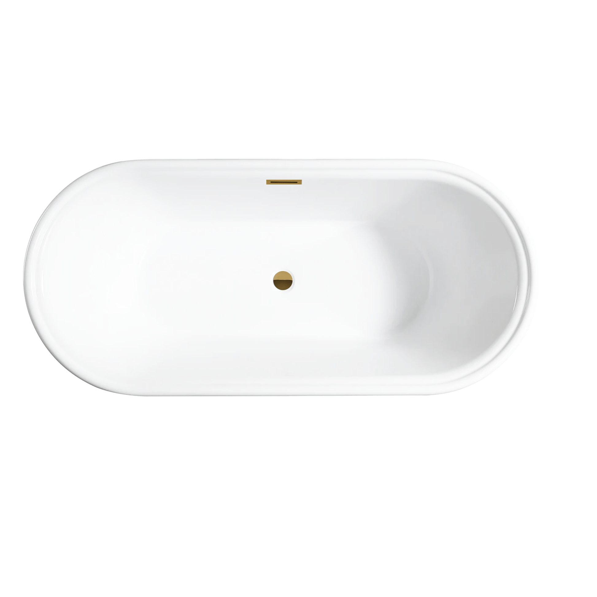 Vanity Art VA6610-L-TG 67 Inch Freestanding White Acrylic Bathtub with Polished Chrome Slotted Overflow And Pop-Up Drain - Vanity Art VA6610-L-TG