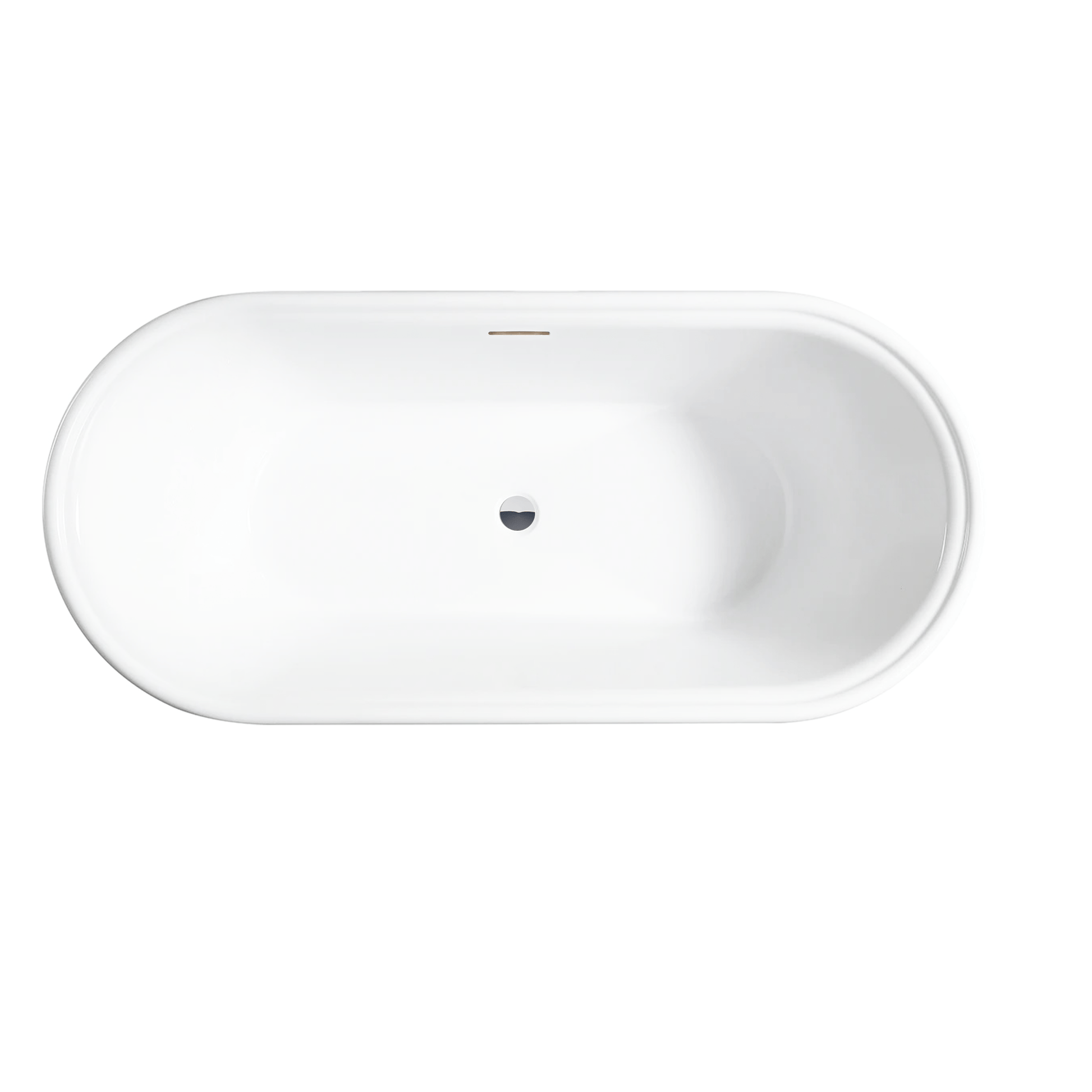 Vanity Art VA6610-S-PC 59 Inch Freestanding White Acrylic Bathtub with Overflow And Pop-Up Drain - Vanity Art VA6610-S-PC