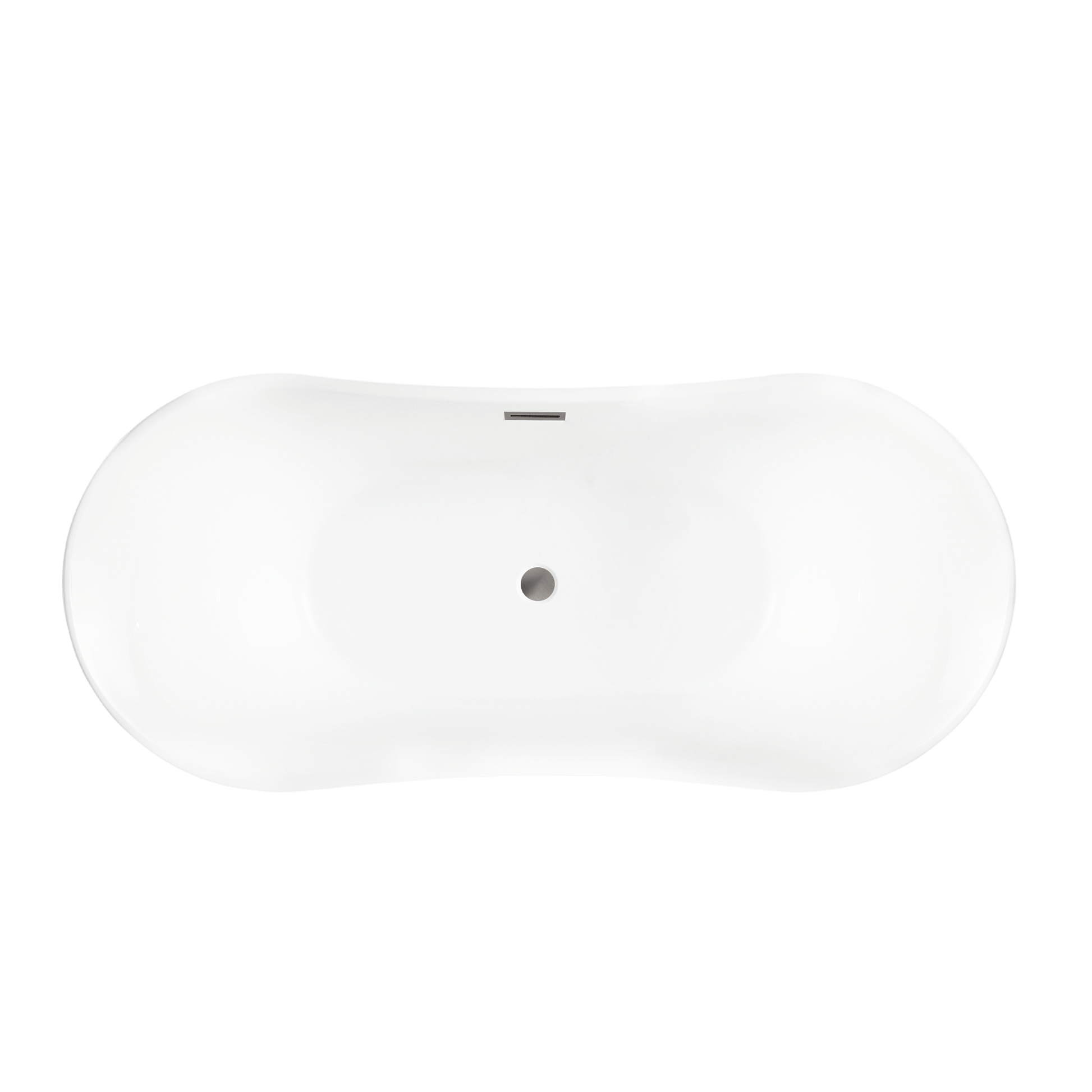 Vanity Art VA6805-BN 67 Inch Freestanding White Acrylic Bathtub with Overflow And Pop-Up Drain - Vanity Art VA6805-BN