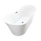 Vanity Art VA6805-BN 67 Inch Freestanding White Acrylic Bathtub with Overflow And Pop-Up Drain - Vanity Art VA6805-BN