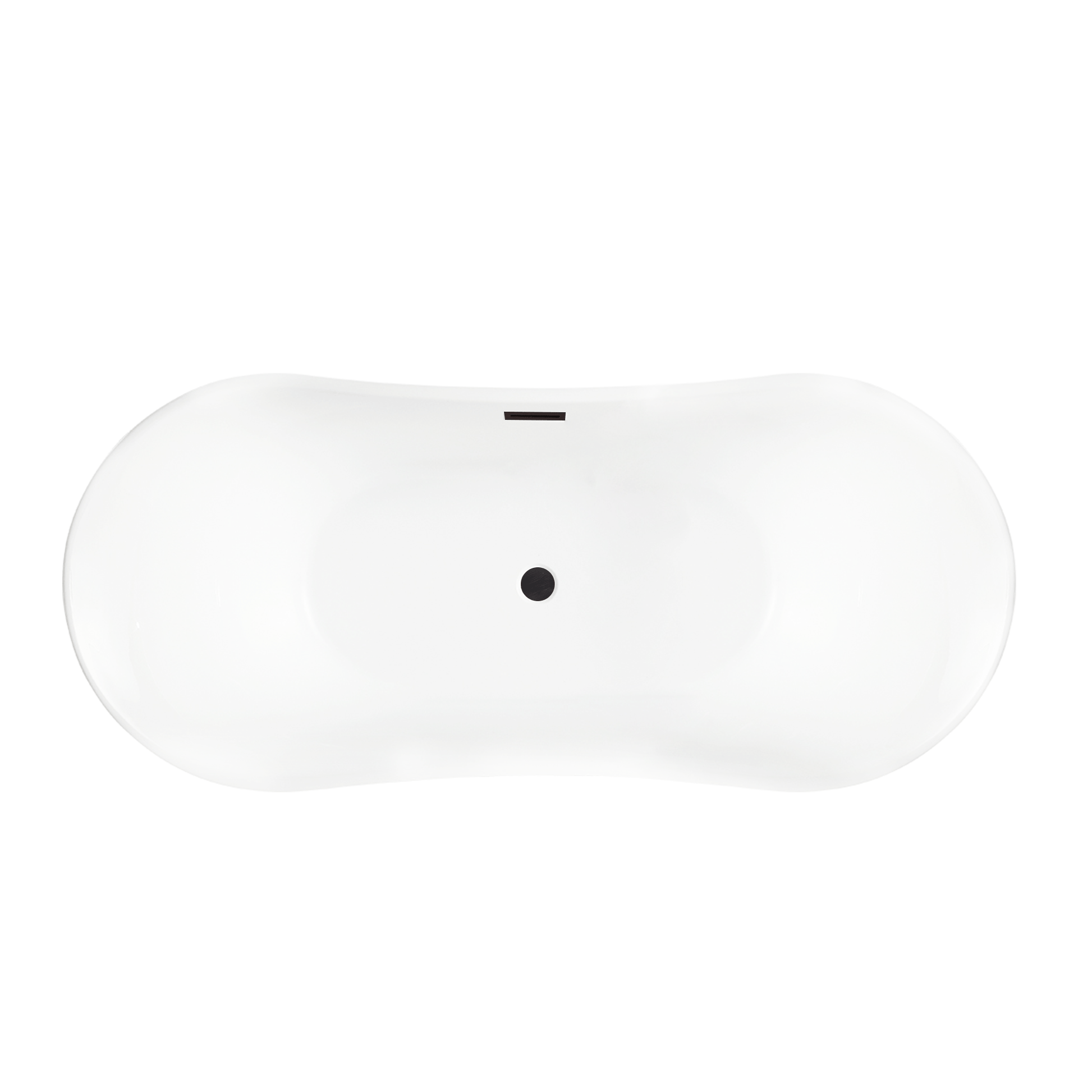 Vanity Art VA6805-ORB 67 Inch Freestanding White Acrylic Bathtub with Overflow And Pop-Up Drain - Vanity Art VA6805-ORB