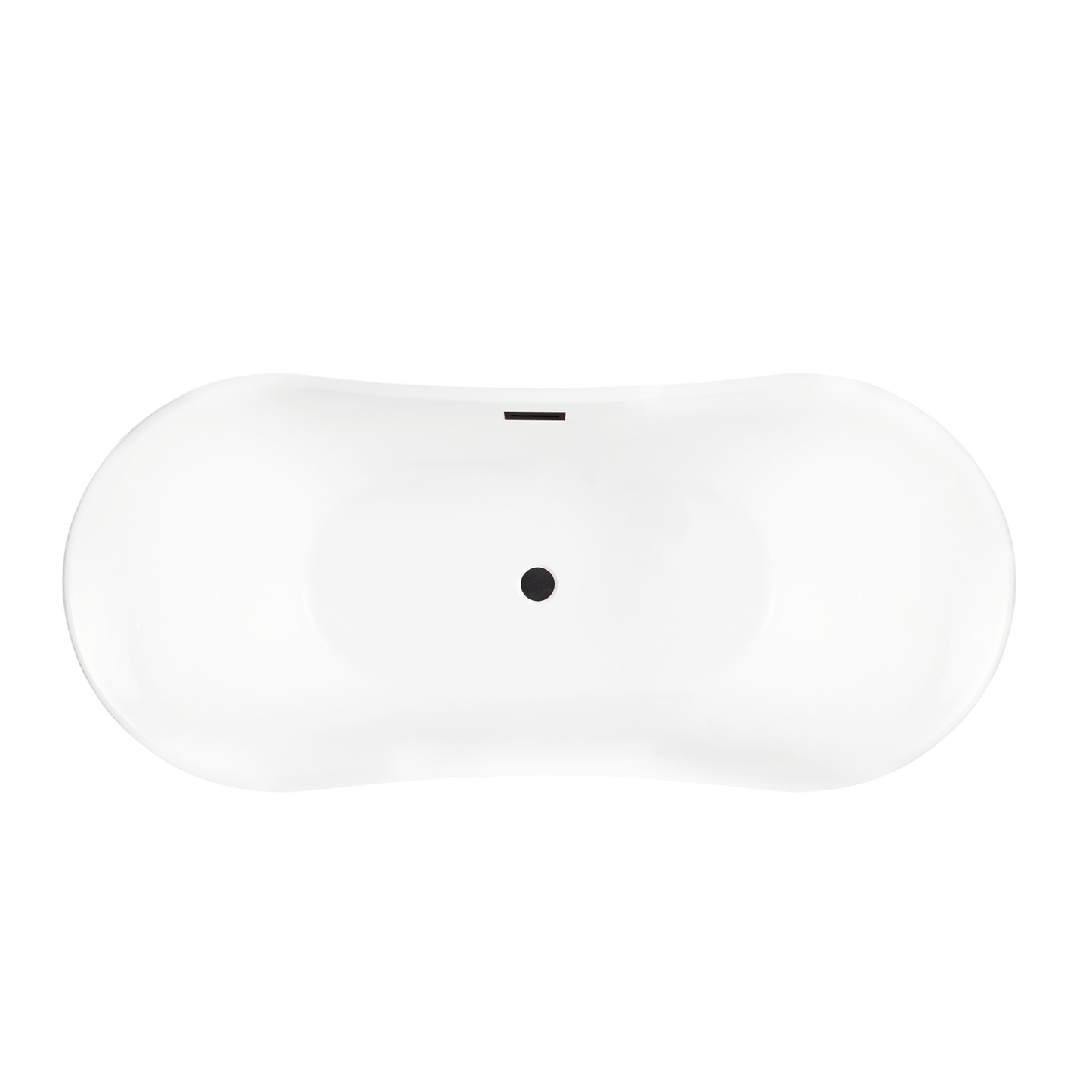 Vanity Art VA6805-ORB 67 Inch Freestanding White Acrylic Bathtub with Overflow And Pop-Up Drain - Vanity Art VA6805-ORB