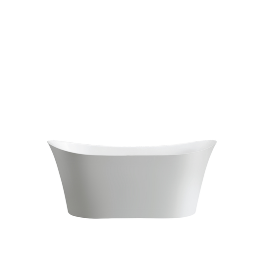 Vanity Art VA6805-PC 67 Inch Freestanding White Acrylic Bathtub with Overflow And Pop-Up Drain - Vanity Art VA6805-PC