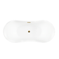 Vanity Art VA6805-TG 67 Inch Freestanding White Acrylic Bathtub with Overflow And Pop-Up Drain - Vanity Art VA6805-TG