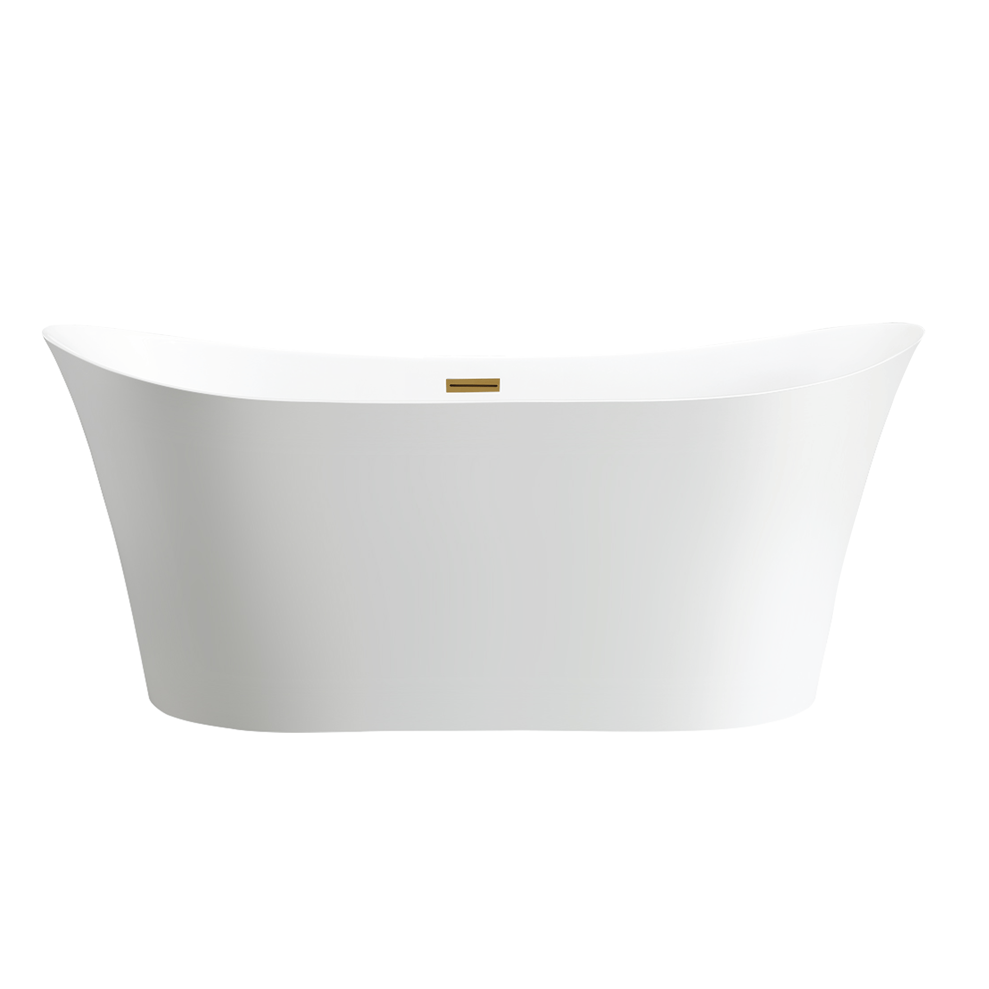 Vanity Art VA6805-TG 67 Inch Freestanding White Acrylic Bathtub with Overflow And Pop-Up Drain - Vanity Art VA6805-TG