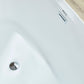 Vanity Art VA6807-PC 71 Inch Freestanding White Acrylic Bathtub with Overflow And Pop-Up Drain - Vanity Art VA6807-PC