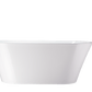 Vanity Art VA6809 62 Inch Freestanding White Acrylic Bathtub with Polished Chrome Finish - Vanity Art VA6809