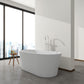 Vanity Art VA6809 62 Inch Freestanding White Acrylic Bathtub with Polished Chrome Finish - Vanity Art VA6809