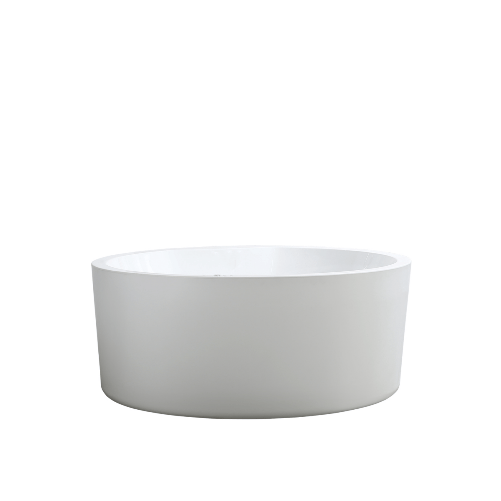 Vanity Art VA6810 59 Inch Freestanding White Acrylic Bathtub with Polished Chrome Finish - Vanity Art VA6810