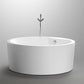 Vanity Art VA6810 59 Inch Freestanding White Acrylic Bathtub with Polished Chrome Finish - Vanity Art VA6810